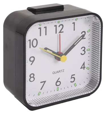 Tischwecker mit Schlummerfunktion und Nachtlicht, schwarz