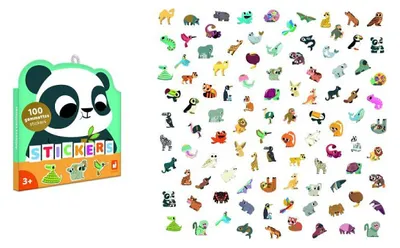 Image de Janod 100 autocollants - animaux exotiques