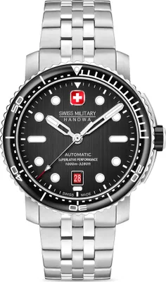 Produktbild von Swiss Military Hanowa SMWGL0002001-SET Herrenuhr Maitre Plongeur Automatik 44mm 100ATM