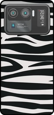 Immagine prodotto di Smartphonica Custodia per telefono adatta a Xiaomi Mi 11 Ultra con stampa zebrata - Custodia posteriore in TPU con design zebrato - Nero Bianco