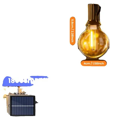 Imagen del producto de Guirnalda de luces solares, con control remoto, regulable en intensidad, 18 metros, 30 luces