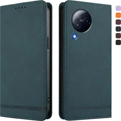 Image de Etui pour Xiaomi Civi 3, étui rétro en cuirPolyuréthaneavec support et fentes pour cartes vertes