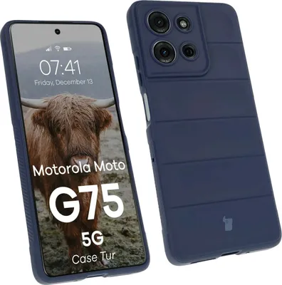 Produktbild von Robuste Handyhülle für Motorola Moto G75 5G, Bizon Case Tur, Dunkelblau