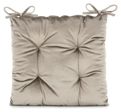 Zdjęcie produktu dla Poduszka na krzesło beżowy velvet 40X40 Aleksa AmeliaHome