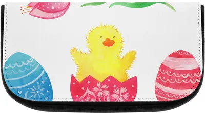 Produktbild von Mr. & Mrs. Panda Kulturtasche Küken Schlüpfen - Weiß - Geschenk, Liebe Grüße, Organizer, Kulturbeutel, kosmetiktäschchen, kulturtäschchen, Frohe Ostern, Ostergrüße, Ei
