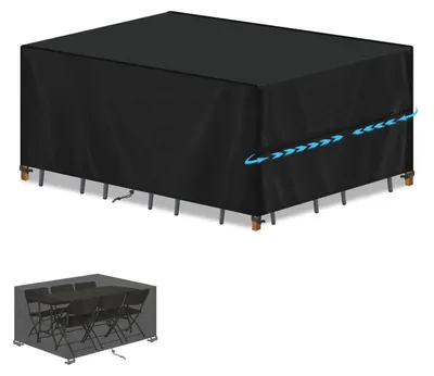 Immagine prodotto di Copertura per mobili da giardino, dimensioni 150x90x90 cm, impermeabile, resistente ai raggi UV, realizzata in tessuto Oxford 420D, resistente al vento