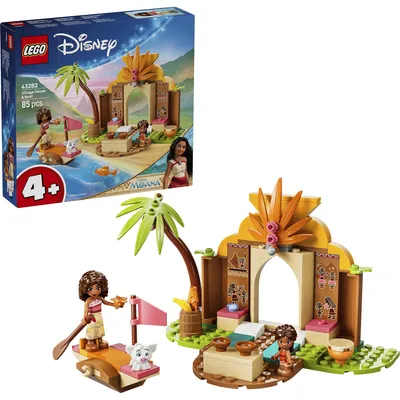 Produktbild von LEGO ǀ Disney Vaiana Vaianas Hütte und Boot - Lernspielzeug mit 2 Mini Puppen und Pua Tierfigur - Geburtstagsgeschenk für Mädchen und Fans ab 4 Jahren - 43282