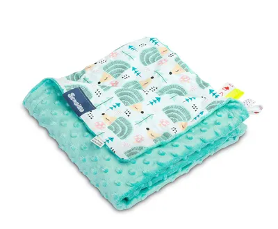 Produktbild von SENSILLO Baby Nestchen 75x100 Decke Kinder Minky Geschenkidee Minze