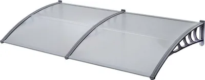 Obrázok produktu pre Bc-elec - M100300 Strieška na dvere 100x300cm, ochrana pred vchodovými dverami, priehľadný žľab, veranda