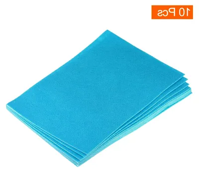 Produktbild von 10 Stück Selbstklebende Filzplatten in leuchtendem Blau, 30 cm x 20 cm für DIY-Näh- und Bastelprojekte