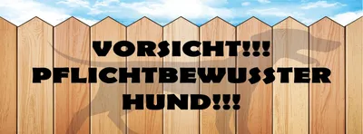 Produktbild von vianmo Blechschild 10x27 cm Vorsicht pflichtbewusster Hund