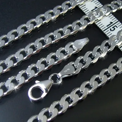 Produktbild von Panzerkette 5mm x50cm Sterlingsilber Silber 925 Kette diam. K13550-50