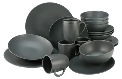 Produktbild von CreaTable Soft Touch Schwarz Kombiservice 20-tlg Steinzeug
