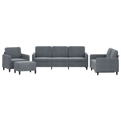 Produktbild von VidaXL 3201945, Grau, Schaum, Metall, Polyester, Polywood, Textil, 198 cm, 77 cm, 80 cm