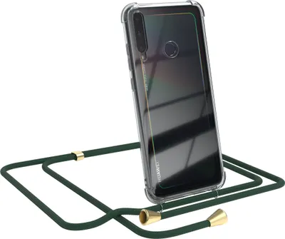 Produktbild von EAZY CASE Handykette kompatibel mit Huawei P40 Lite E, Handyhülle mit Umhängeband, Handykordel, Schutzhülle Clear, Band in Grün