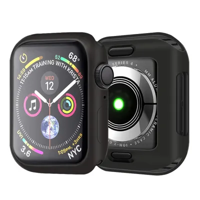 Zdjęcie produktu dla Etui ochronne AVANA do Apple Watch Series 6 / 5 / 4 / SE 3/2/1 44mm Silicone TPU Case iWatch Cover Black