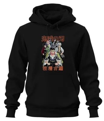 Produktbild von Kimetsu no Yaiba Hashira Dämonenjäger Anime Geschenk Hoodie Kapuzenpullover, Schwarz, 3XL