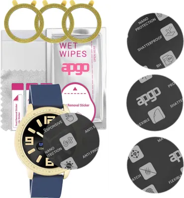 Produktbild von apgo 3 Stück Schutzglas, Matt, kompatibel mit Oozoo Q00321 45mm Smartwatch, Hybrid 8H, Ersatz für Hartglas, Displayschutzglas, Bildschirmschutz, Displayschutz, kratzfest