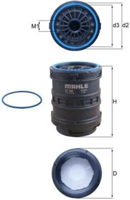 Produktbild von Kraftstofffilter MAHLE KC 646D für VOLVO FH III Anschraubfilter
