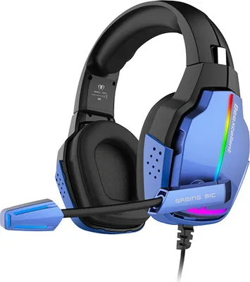 Image de GM-8 PS4 Gaming Headset Surround Stereo PC Gaming Headset avec microphone-LED-Lights pour XBox One / Laptop - Bleu