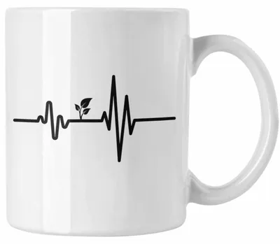 Produktbild von Veganer Tasse Geschenk Herzschlag Vegan Geschenkidee Lustiger Spruch Vegane Lebensweise Veganerin (Weiß)