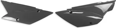 Image de Carénage latéral UFO PLAST, en deux parties, pour Kawasaki KLX 110 cm³, années 2010 à 2025, couleur : gris OEM