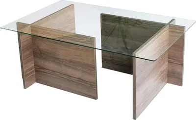 Produktbild von Skye Decor, New Escape - Walnut, Couchtische, Nussbaum, Glas, 105 x 40 x 65 cm