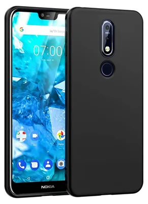 Produktbild von Conie TPU Schutzhülle für Nokia 3.2 Tasche Case Cover Bumper Silikon Hülle in Schwarz matt