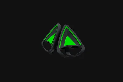Produktbild von Razer Kitty Ears V2, Modifikations-Satz, Silikon, 26 g, Schwarz, Grün