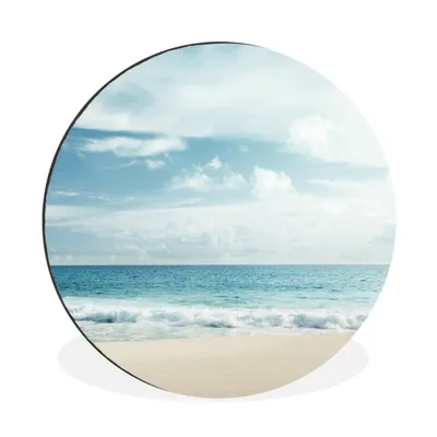Produktbild von MuchoWow® Aluminium Wandkreis Strand - Meer - Sommer Ø 60 cm Wanddeko Modern Wohnzimmer - Wand Kreis - Wandbild - Schlafzimmer - Aluminium Bild - Kinderzimmer - Wohnzimmer Dekoration - Wandschmuck