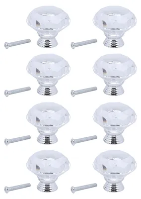 Produktbild von 8 Teile/sätze 40mm Kristallglas Türgriffe Schubladenschrank Möbel Küche Griff Hardware