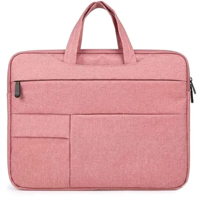 Image de Housse Ordinateur Portable 14 Pouces Protection avec Poches Rangement pour MacBook Pro/Air Dell - Rose