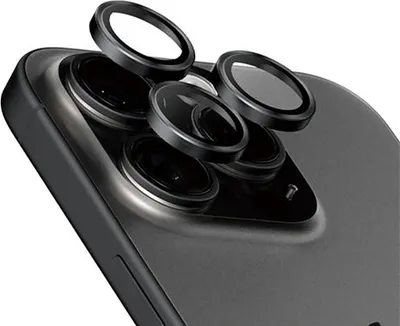 Immagine prodotto di PanzerGlass ® Hoops® Titanium Camera Lens Protector Nero iPhone 15 Pro | 15 Pro Max