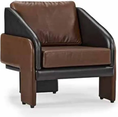 Obrázek produktu pro Hnědošedé klubové křeslo lounge křeslo Relaxační jednomístné křeslo
