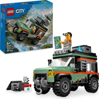 Produktbild von LEGO City Offroad Geländewagen - Bauspielzeug Set für Jungen und Mädchen ab 6 Jahren - Geschenk  zum Geburtstag oder für Feiertage - Inkl. Abenteurer Minifigur und Zubehör 60447