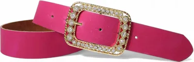 Produktbild von Ledergürtel Damen Echtleder 4 cm, goldene Strass-Schnalle, Gürtel FRONHOFER