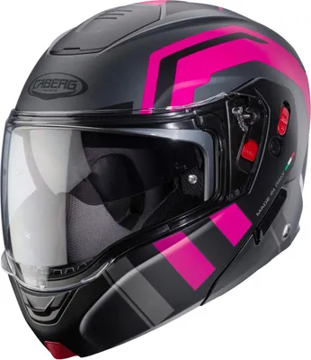 Immagine prodotto di Casco Pieghevole Modello Horus X Road Colore Grigio Opaco/Nero/Fucsia Taglia S