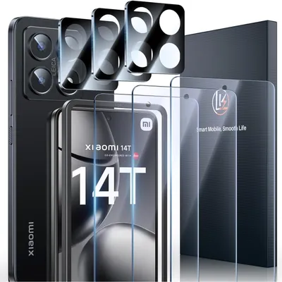 Productafbeelding van Beschermfolie voor het scherm en de camera van de Xiaomi 14T, 3+3 stuks, 9H hardheid, krasbestendig, transparant