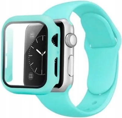 Productafbeelding van Pasek, Hoesje, Glasbeschermer - 3-In-1 - Apple Watch 4, 5, 6, Se - Turkois - 40Mm