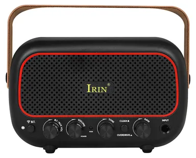 Obrázek produktu pro Přenosný kytarový zesilovač s technologií Bluetooth, 10 W, dva reproduktory, čistý a overdrive zvuk, ovládání tónu, dobíjecí baterie, výstup pro sluchátka, pro elektrickou kytaru a přehrávání hudby, černý