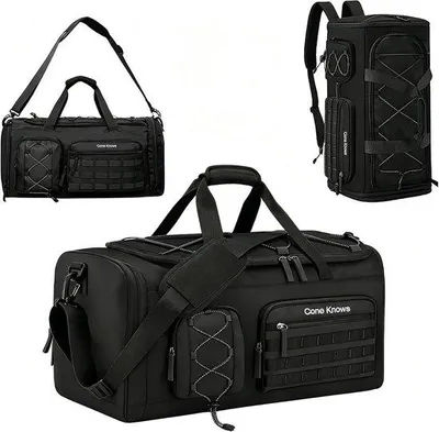 Productafbeelding van Sporttas - Zwart - 57 x 26 x 30 cm - Waterdichte 3-in-1 Rugzak met Schoenenvak - Voor Heren en Dames