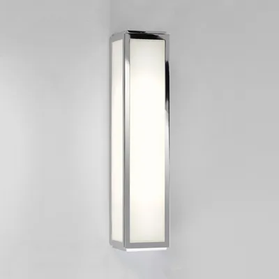 Image de Applique murale Applique de salle de bain Lampe Design verre opale chrome Nouveau
