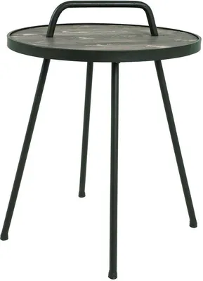 Immagine prodotto di Azomor: elegante tavolino ausiliario dal look vintage in nero