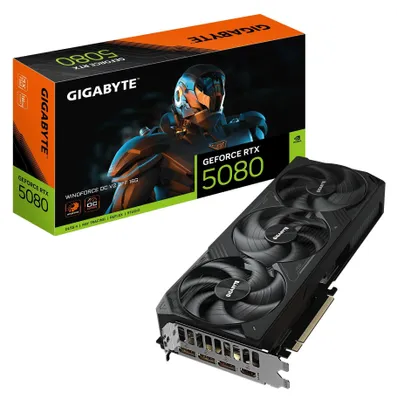 Immagine prodotto di GIGABYTE GeForce RTX 5080 WINDFORCE OC SFF 16G – Scheda grafica, 16GB GDDR7, 256bit, PCI-E 5.0, 2670MHz Core Clock, 3 × DP 2.1b, 1 × HDMI 2.1b, DLSS 4, GV-N5080WF3OCV2-16GD