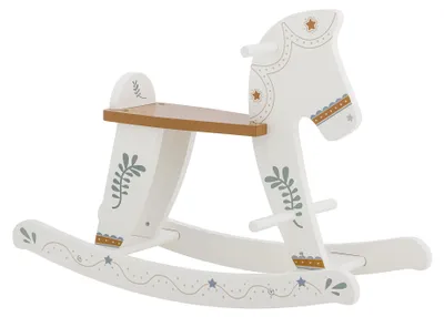 Immagine prodotto di BLOOMINGVILLE MINI | Dondolo giocattolo, cavallo, bianco, MDF | L68xH48xP26,5 cm | 82062080