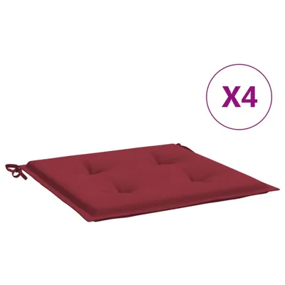 Produktbild von vidaXL Gartenstuhl-Kissen 4 Stk. Weinrot 50x50x4 cm Oxford-Gewebe