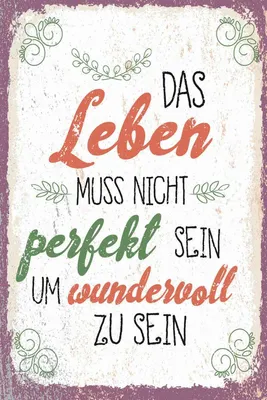 Produktbild von vianmo Holzschild 30x20 cm Leben muss nicht perfekt sein um