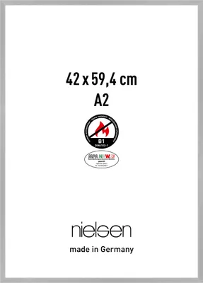 Produktbild von nielsen Aluminium Bilderrahmen C2-B1, 42x59,4 cm (A2), Struktur Silber Matt