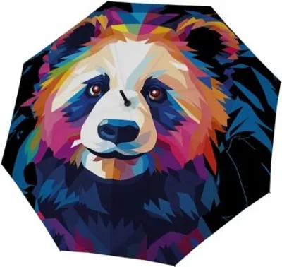 Produktbild von doppler Stockregenschirm Regenschirm Modern.Art Long Automatic Panda bunt