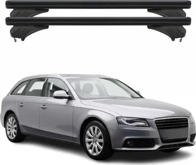 Produktbild von Menabo Dachträger Grundtäger für Audi A4 B8 Avant 2007-2015 Aluminium Schwarz 2x